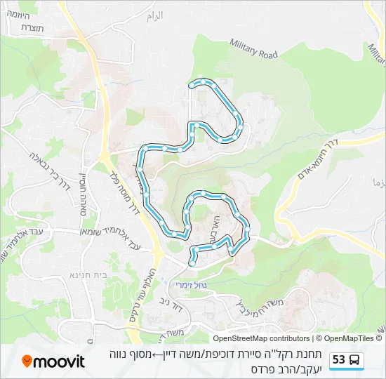 53 Bus Line Map