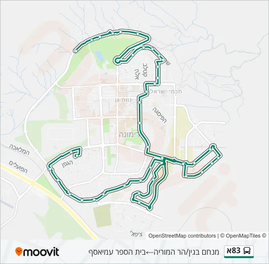 83א Bus Line Map