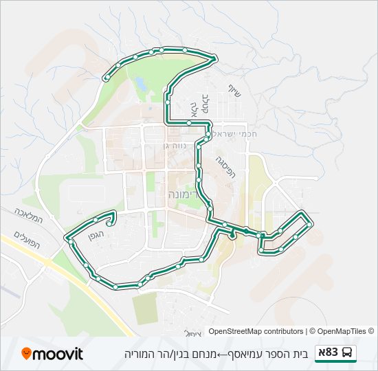 83א Bus Line Map
