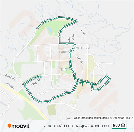 83א Bus Line Map