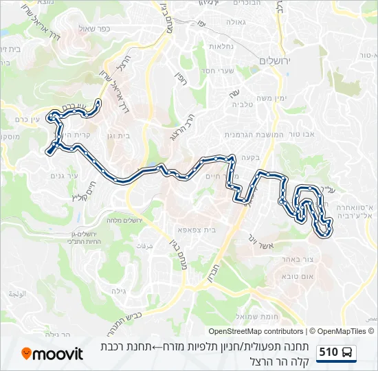 510 Bus Line Map