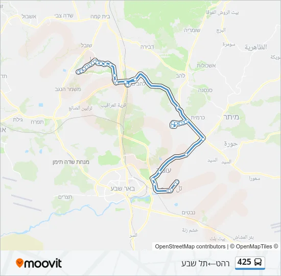 425 Bus Line Map