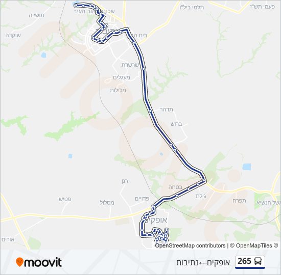 Автобус 265: карта маршрута