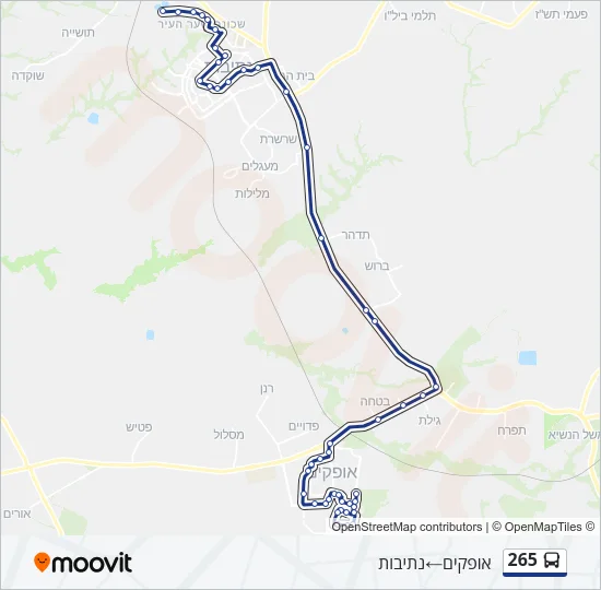 265 Bus Line Map
