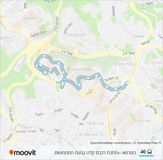 40 Bus Line Map