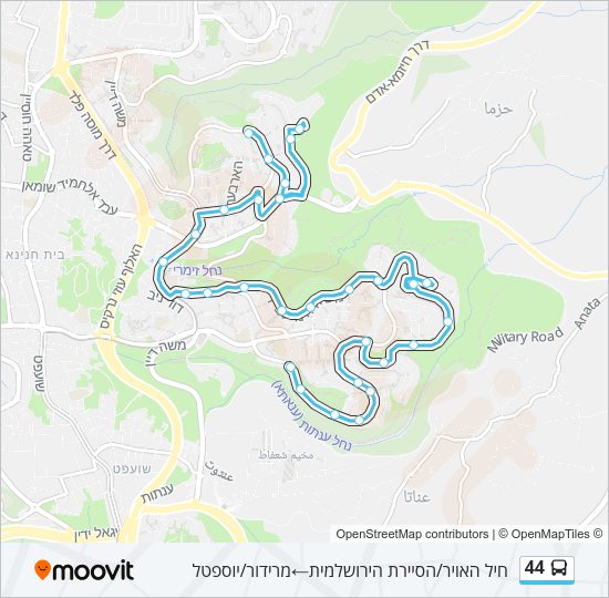 44 Bus Line Map