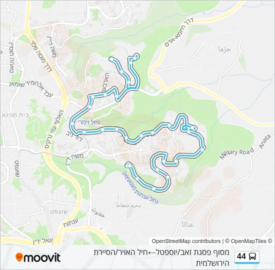 44 Bus Line Map