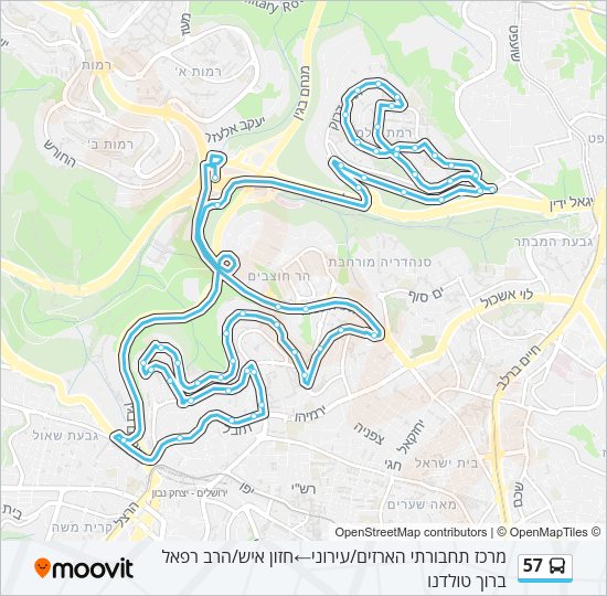 57 Bus Line Map