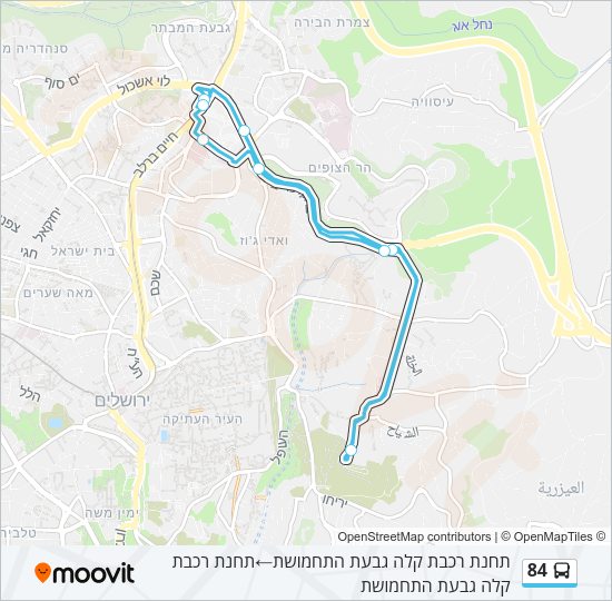 Автобус 84: карта маршрута