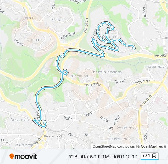 771 Bus Line Map