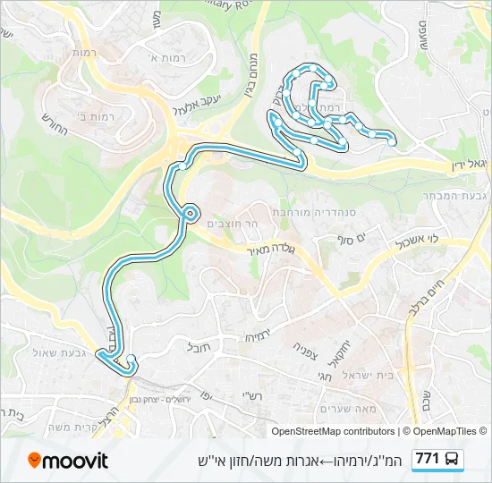 771 Bus Line Map