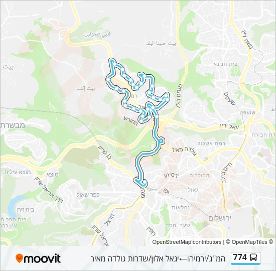 774 Bus Line Map