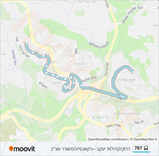 Автобус 787: карта маршрута