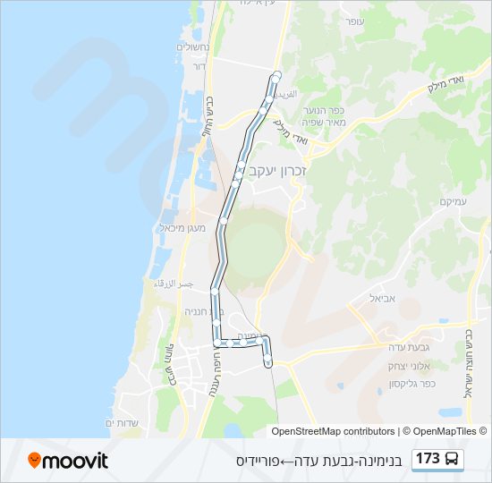173 Bus Line Map