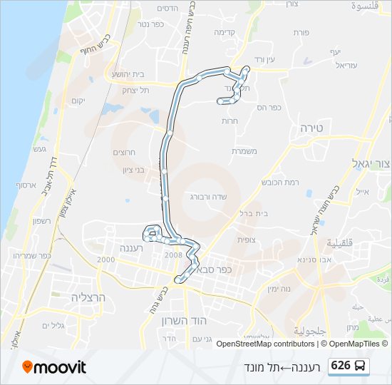 626 Bus Line Map