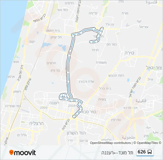 626 Bus Line Map
