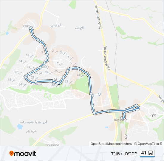Автобус 41: карта маршрута