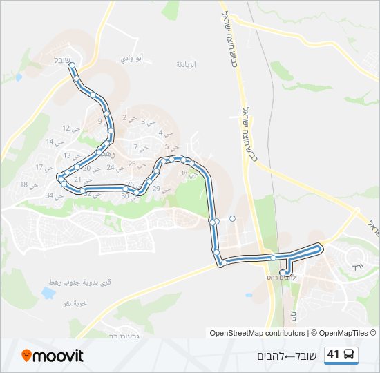 Автобус 41: карта маршрута