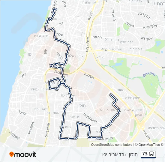73 Bus Line Map