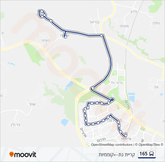 165 Bus Line Map