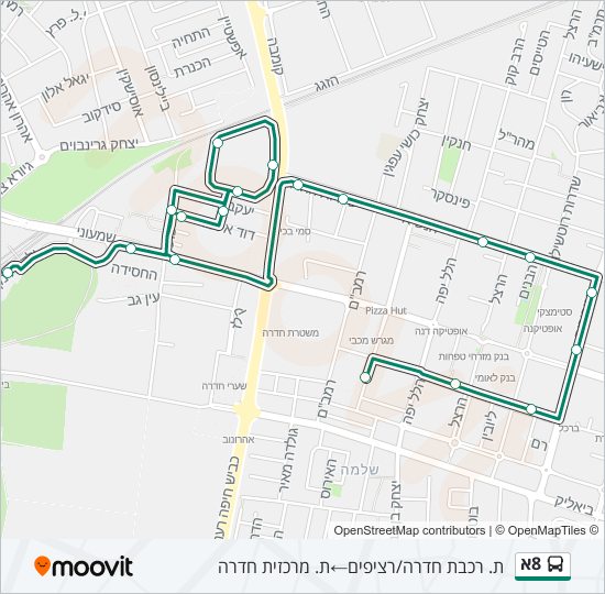 8א bus Line Map