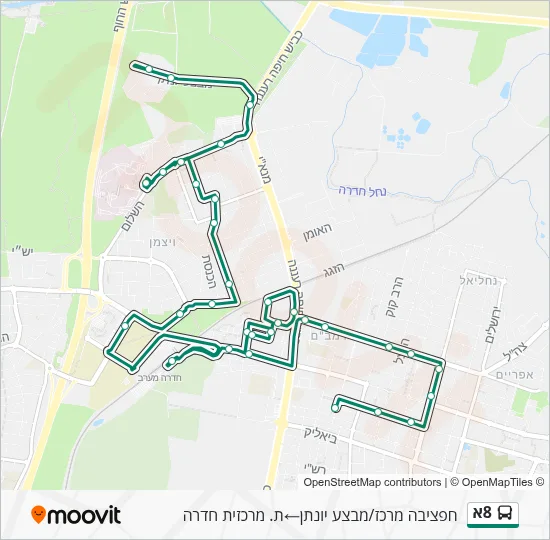 8A Bus Line Map