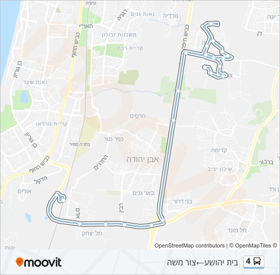 Автобус 4: карта маршрута