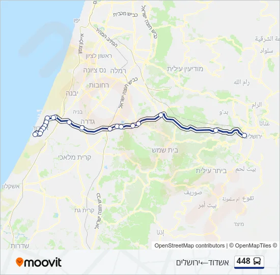 448 Bus Line Map