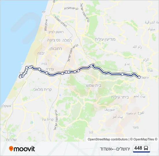 448 Bus Line Map