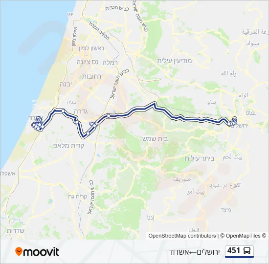 451 Bus Line Map