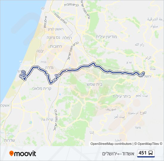 451 bus Line Map