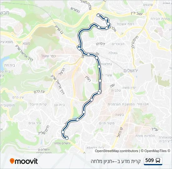 509 Bus Line Map