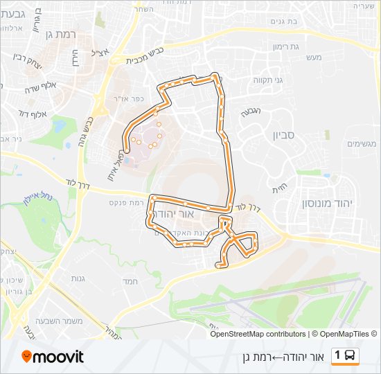 1 Bus Line Map