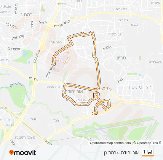 1 Bus Line Map