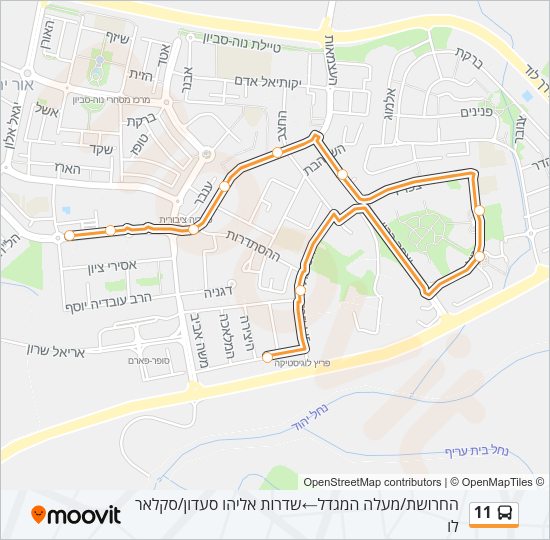 11 Bus Line Map