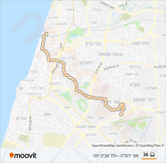 36 Bus Line Map