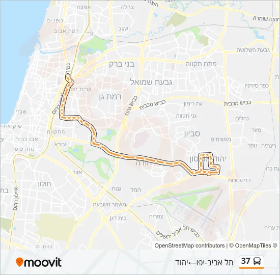 37 Bus Line Map