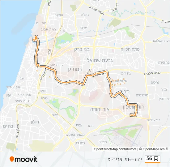 56 Bus Line Map