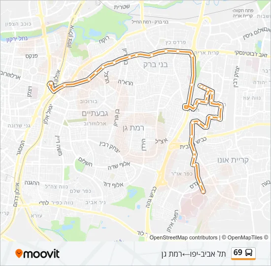 69 Bus Line Map