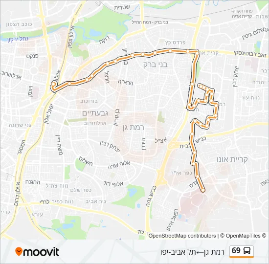 69 Bus Line Map