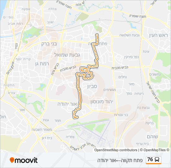 76 Bus Line Map