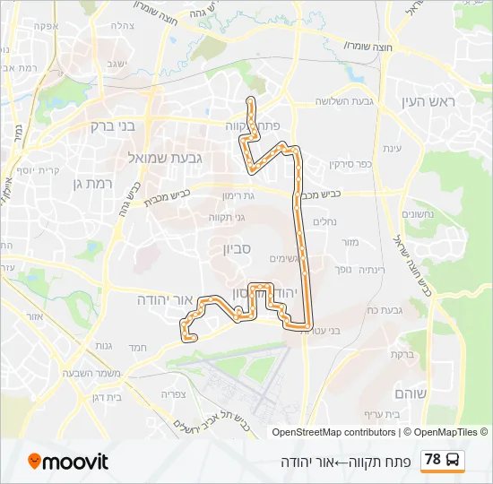 78 Bus Line Map