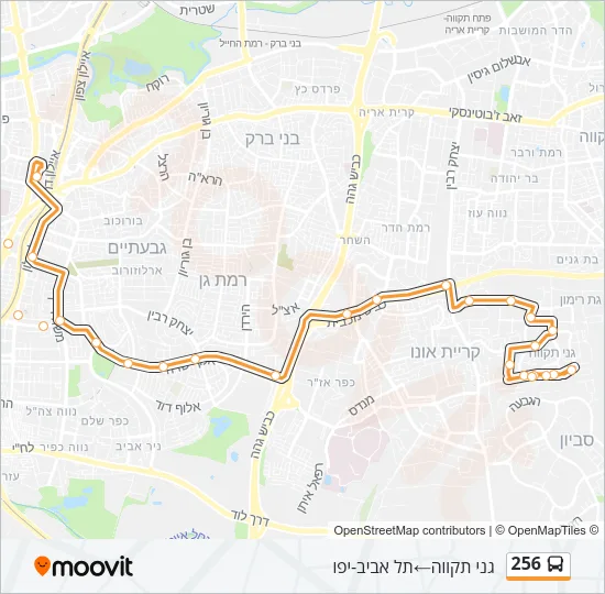 256 Bus Line Map