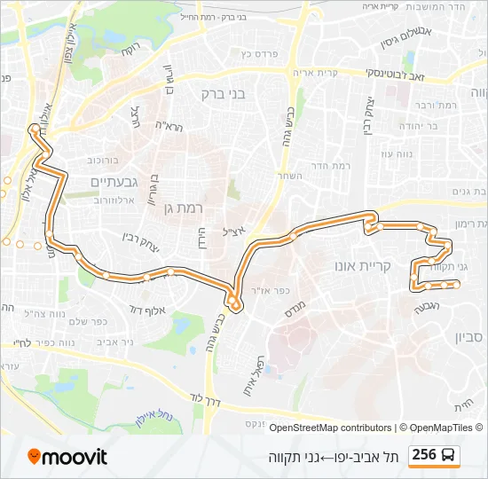 256 Bus Line Map