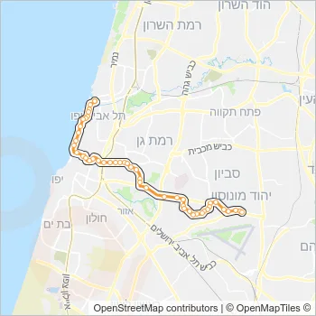 555 Bus Line Map