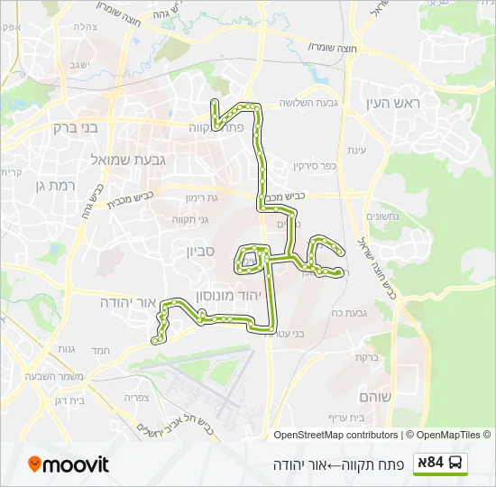 84א Bus Line Map