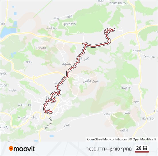 26 Bus Line Map