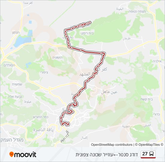 27 Bus Line Map