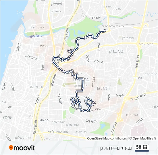 58 Bus Line Map