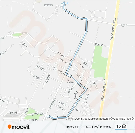 15 Bus Line Map